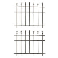 A detailed close-up of the top finial design on a metal fence panel, ideal for adding a Victorian touch to your garden.