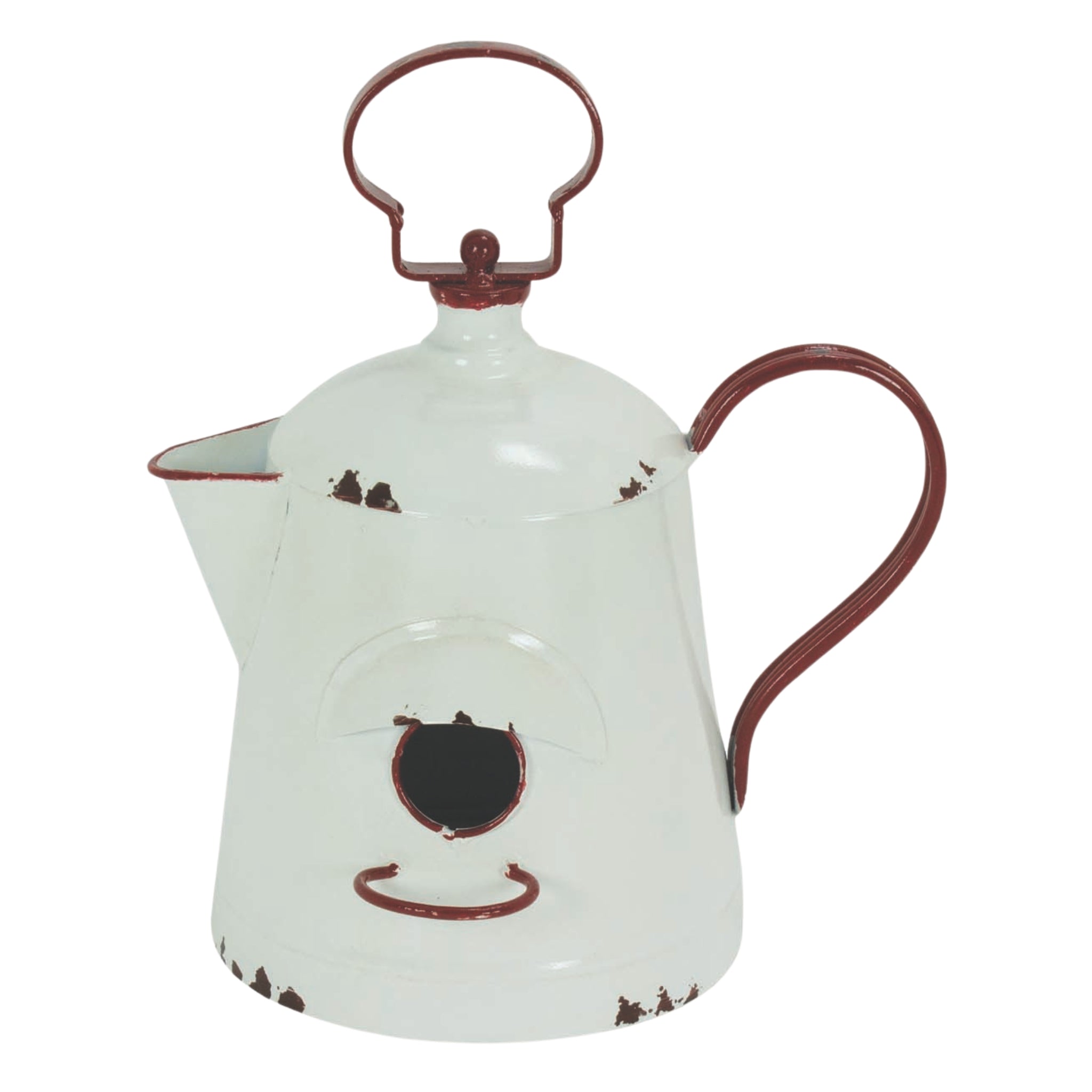 Unique vintage-inspired teapot bird feeder for backyard birds