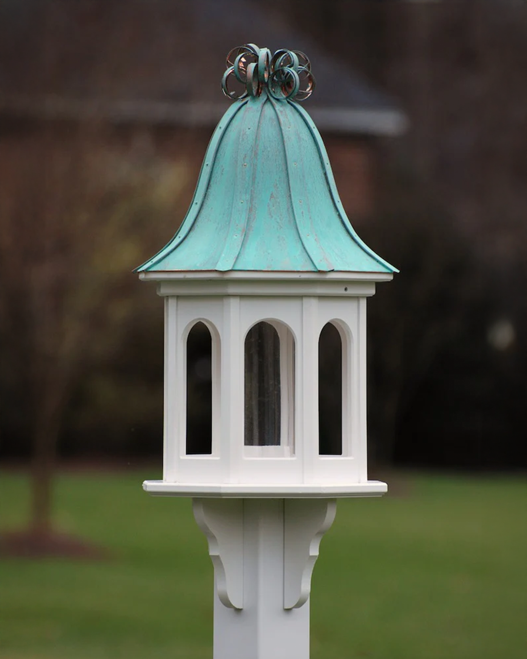 Copper Roof Bird Feeder-Vinyl/PVC Ribbon Detail