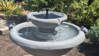 2-Tier Solar Fountain  Bird Bath- Country Gardens