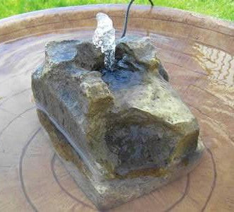 Granite Rock Birdbath Bubbler by BirdsChoice