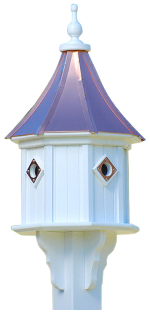 Copper Roof Birdhouse 34x14 Slope- 4 Portals