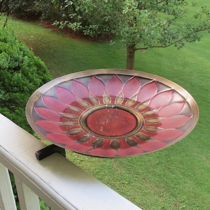 Solar Fountain Bird Bath DeckMount Solar Bubbler Brass Birdbaths
