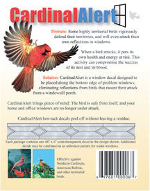 Cardinal Alert Decals-Birds Attacking Windows