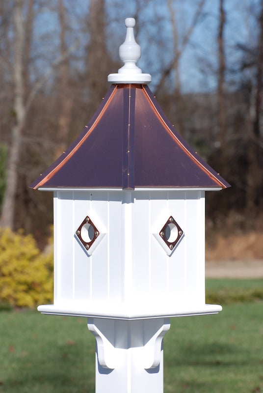 Copper Roof Birdhouse 28x10- 4 Portals