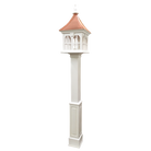 Copper Roof Bird Feeder Shown on Vinyl Lamp post