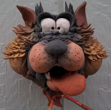 Zany Cat 7 Ceramic Birdhouse