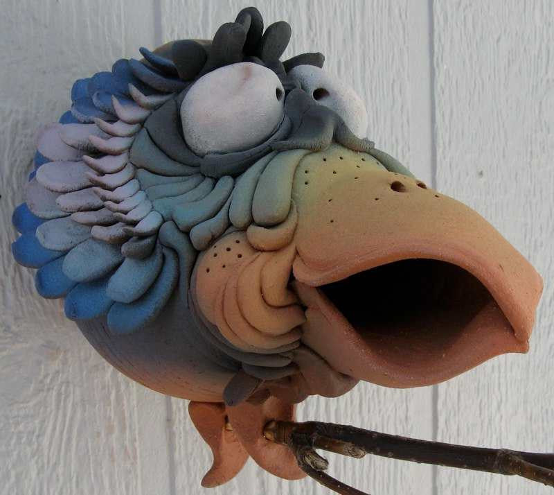 Ceramic Bird Birdhouse by Doug Fey – The Birdhouse Chick