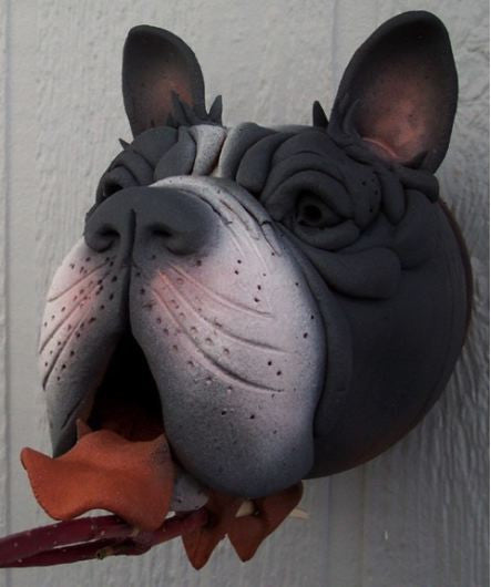 Gargler Ceramic Birdhouse Boston Terrier