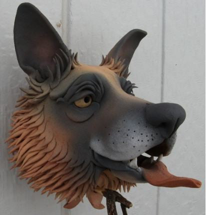 German Shepherd Ceramic Birdhouse 