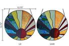 Earth Elements Stained Glass Panel – Elegant and Artistic Window Décor