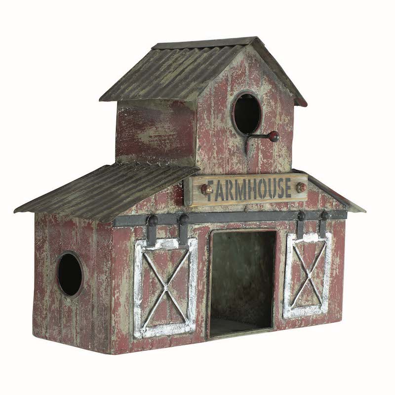 Farmhouse Barn Birdhouse - 3 Nests