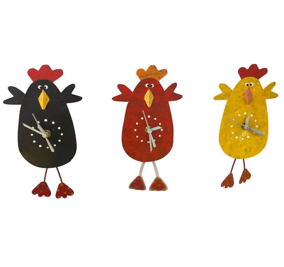 Handmade Happy Chicken Clock