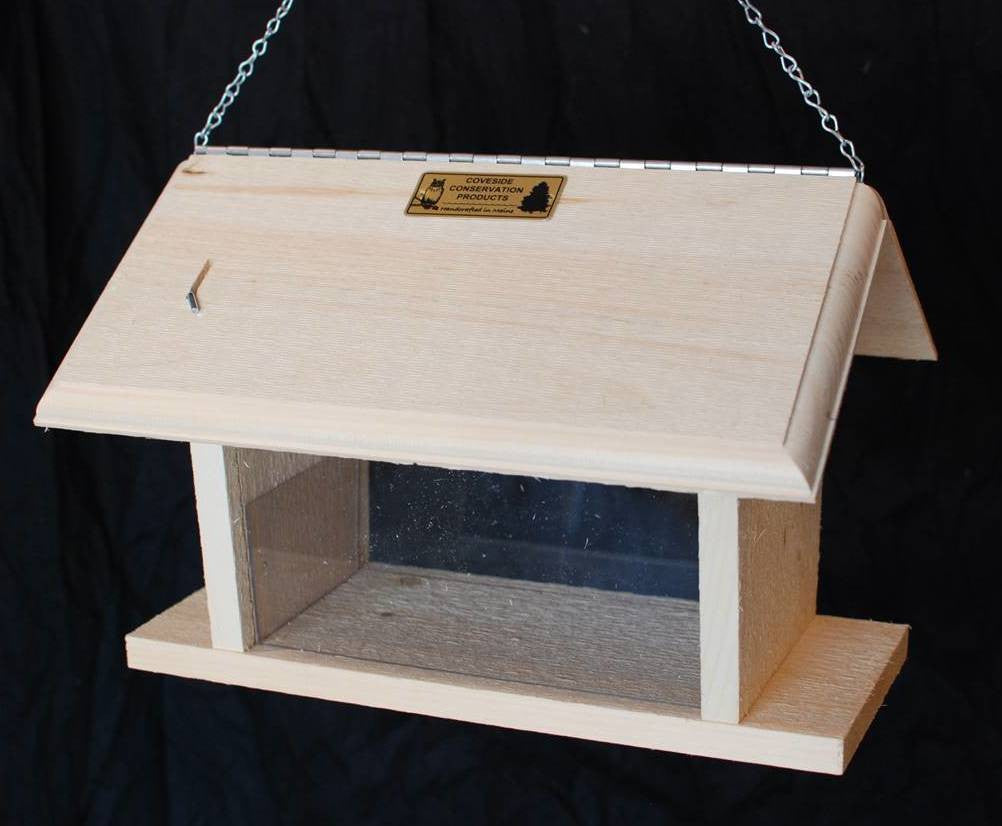 Wooden Hanging Bluebird Feeder for Meal Worms