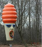 Hot Lips Hilda Stoneware Bird Feeder-Poppy