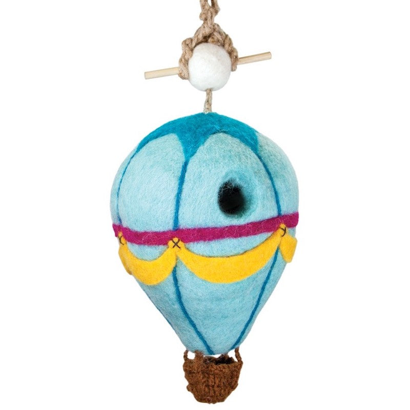 Hot Air balloon Felted Wool Birdhouse