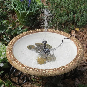 Solar water fountain shop for bird bath