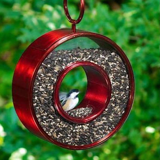 Ruby Circle Fly-Thru Bird Feeder