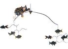 Spiky Cat with Fish Garden Stake and Mobile