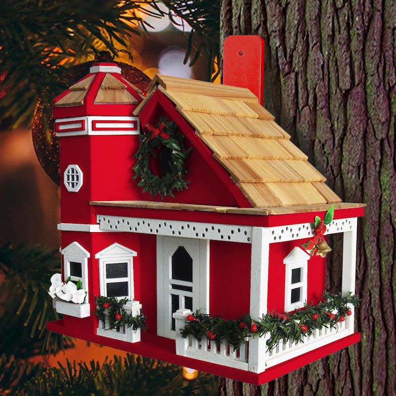 Yuletide Cottage Holiday Birdhouse