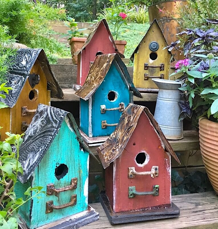 Barn Wood and Tin Rustic Birdhouses