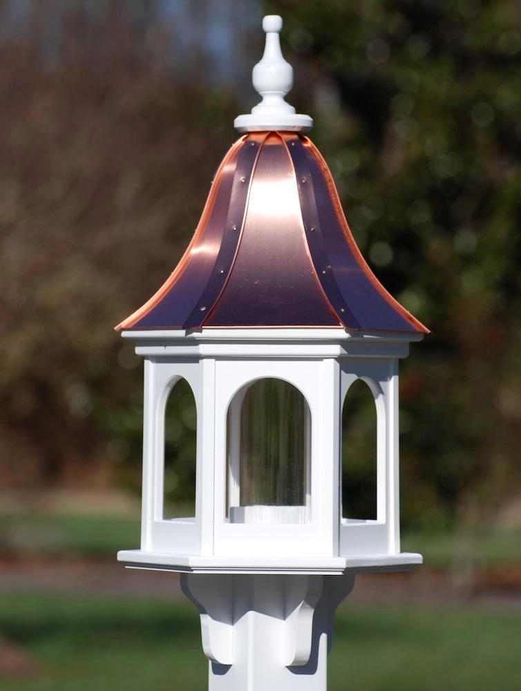 Copper Roof Bird Feeder in Vinyl/PVC-Bright Copper