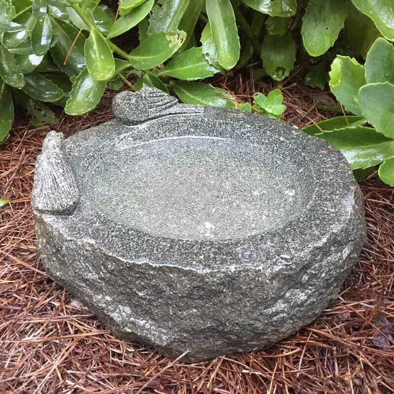 Granite Bird Bath Deck or Ground Bird Baths Unique Birdbath Gift