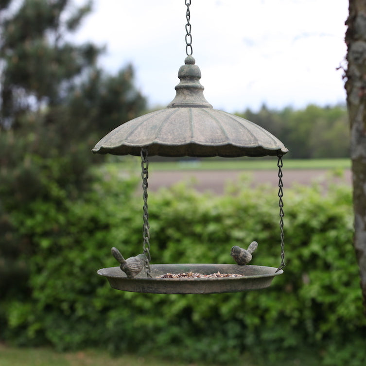 Antique Hanging Tray Bird Feeder
