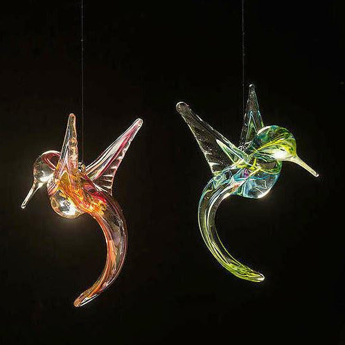 Hummingbird Sun Catcher- Handblown Glass