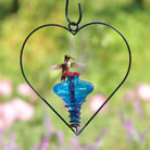 Mini-Blossom Heart Hummingbird Feeder-Aqua