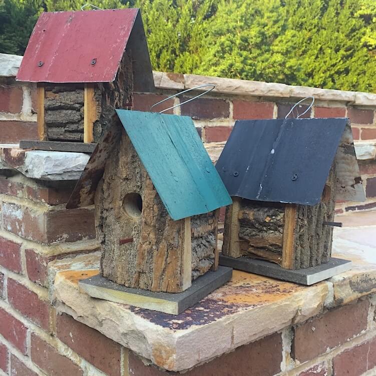 Small Log Birdhouses