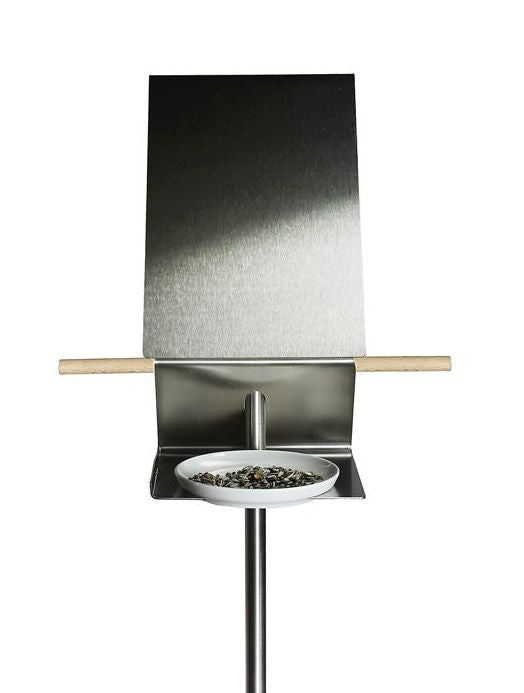 Contemporary Bird Bath-Bird Feeder Side View