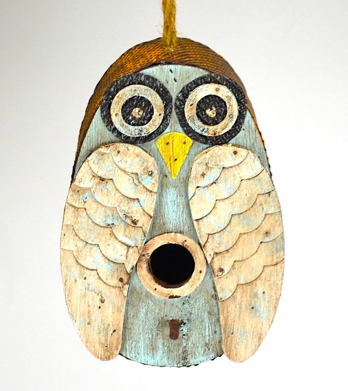 Wooden Owl Birdhouse